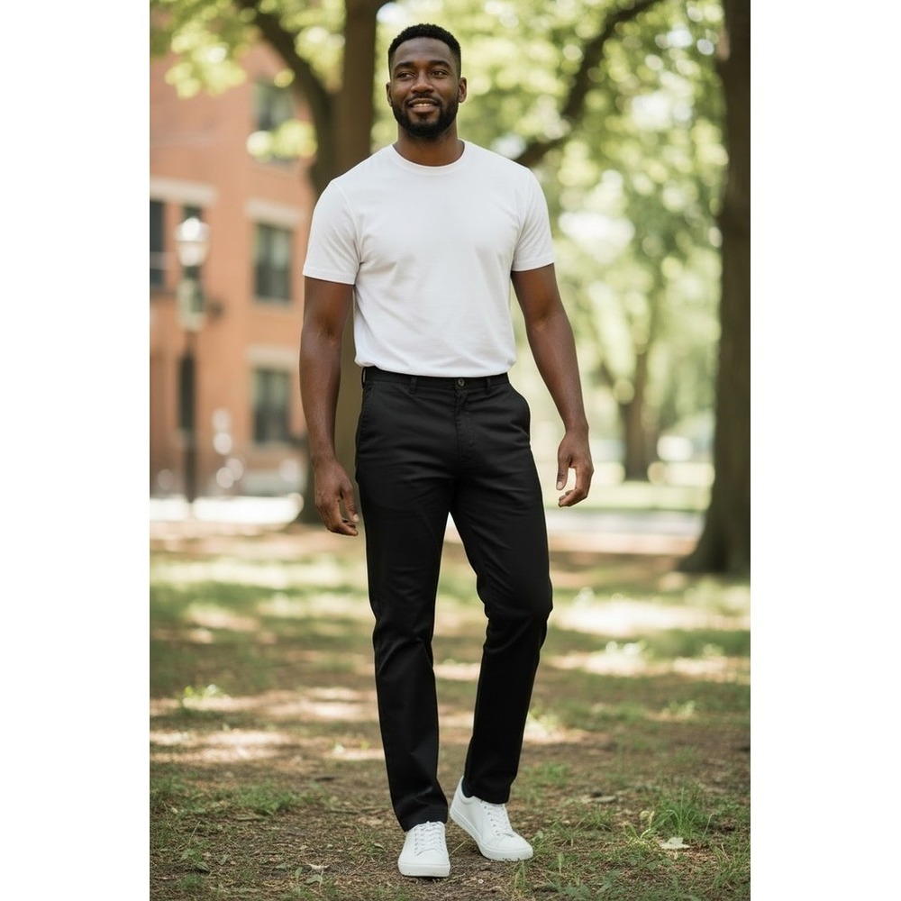 Quince Pants Men's 40x30 Black Straight Leg‎ Stretch 5-Pocket Casual minimalist